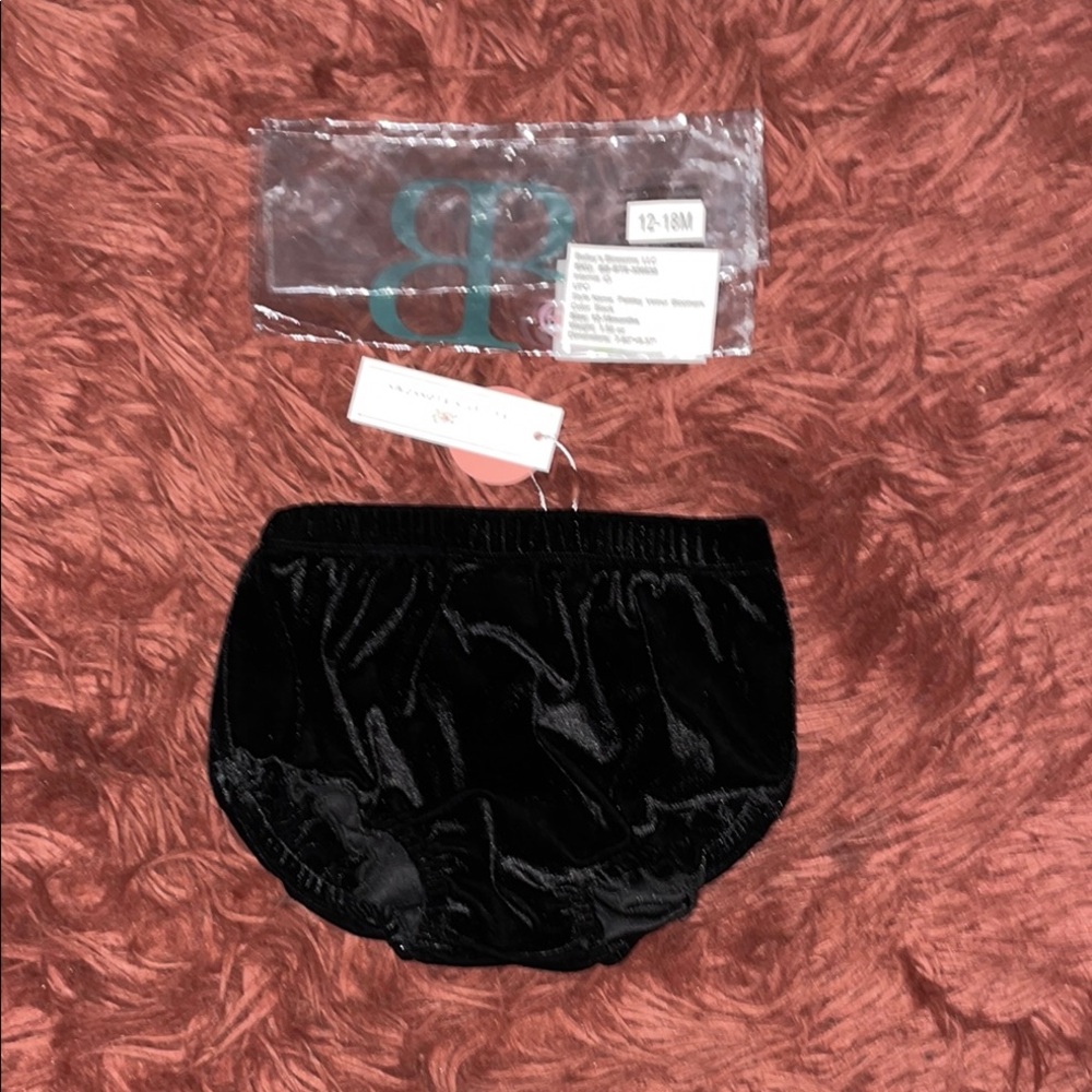 Black Velvet Baby Bloomers